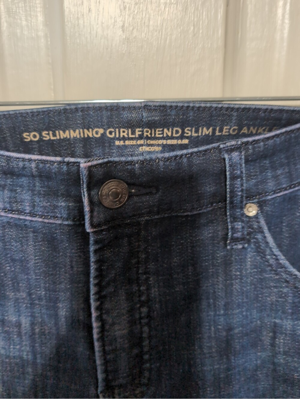 Chicos So Slimming Girlfriend Slim Leg Ankle Jean Women's 6R Boho (1394)B - Picture 2 of 6